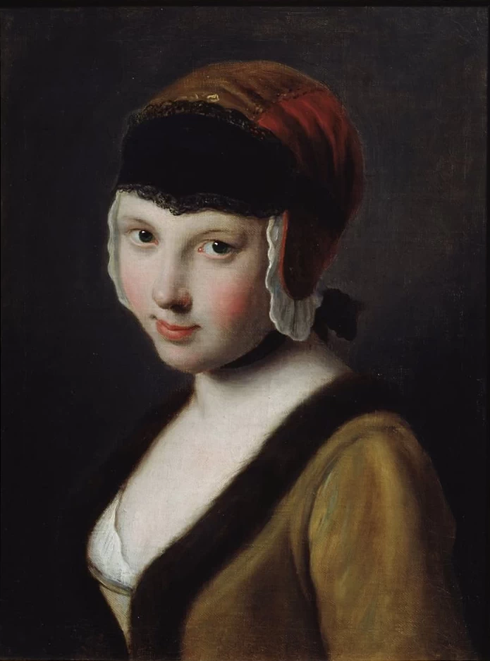 Una ragazza con maschera nera - Oranienbaum, St. Petersburg